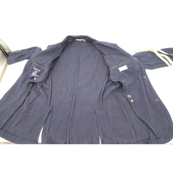 Apolis Global Citizen sport coat mens sz P three button indigo wool blend blazer - Picture 14 of 15